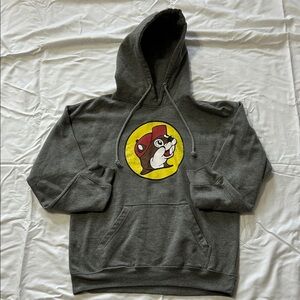 Buccees Beaver Vintage Style Logo Grey Hoodie Womens Medium